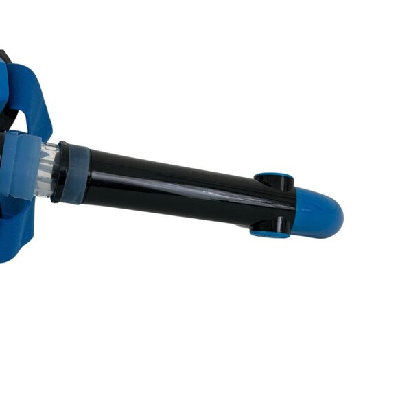 Full Face Snorkel Mask Blue Black Anti-Fog Dry Top Adult Swim Gear One Size - Picture 7 of 7